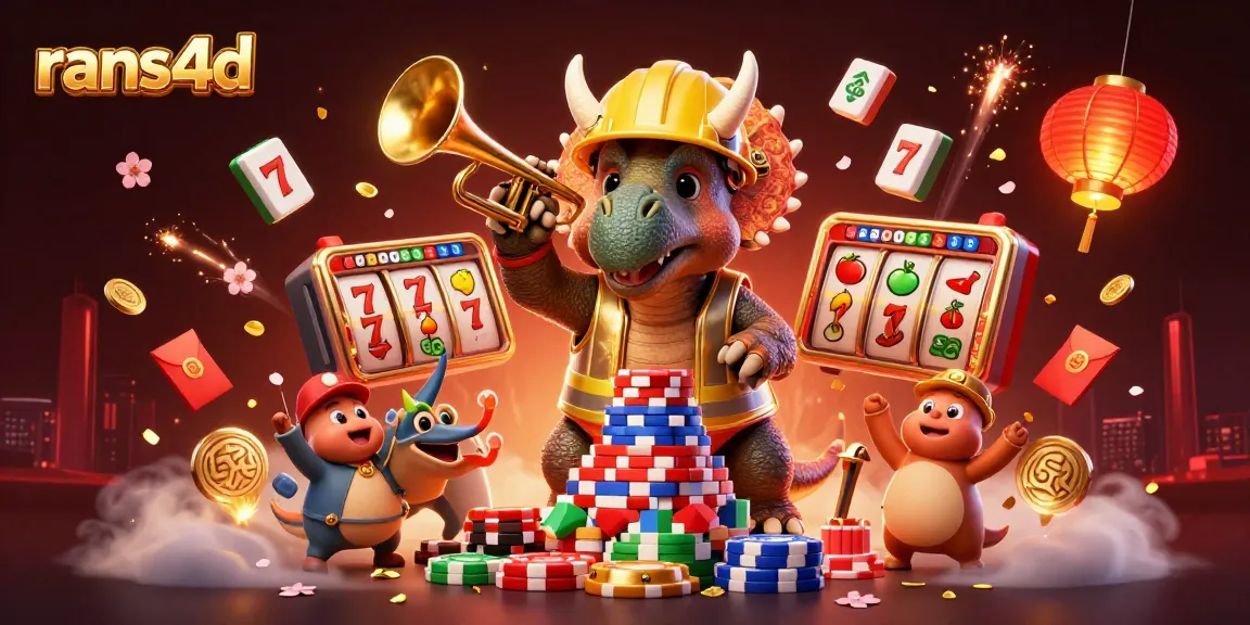 Rans4d menghadirkan triceratops dan parasaurolophus dalam ilustrasi 3D merayakan kemenangan slot.