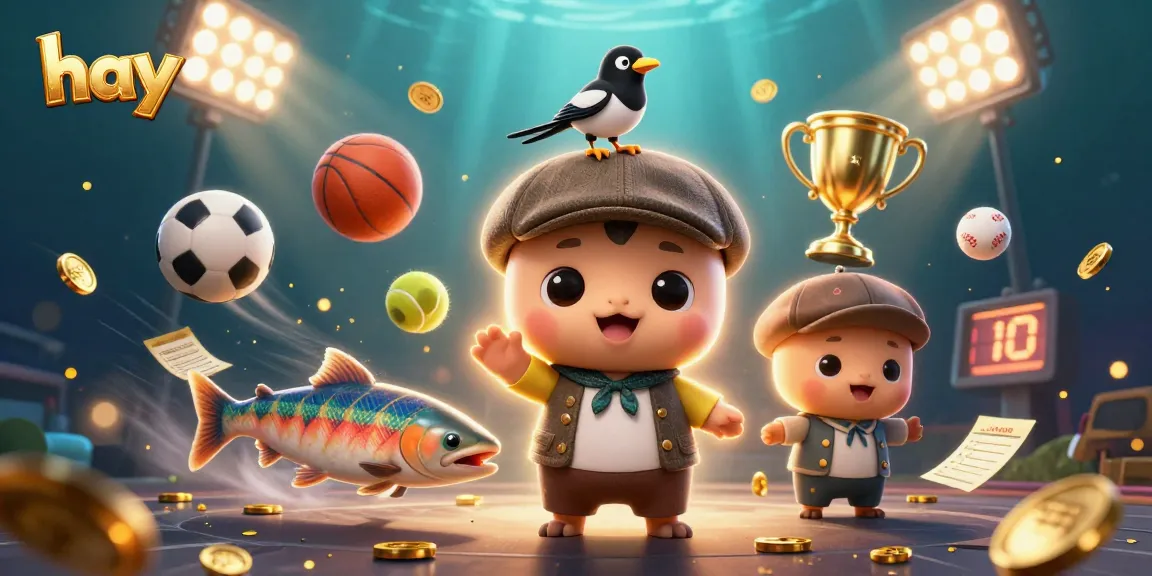 Experience hay with a playful baby Nessie and friends amidst a lively gambling scene