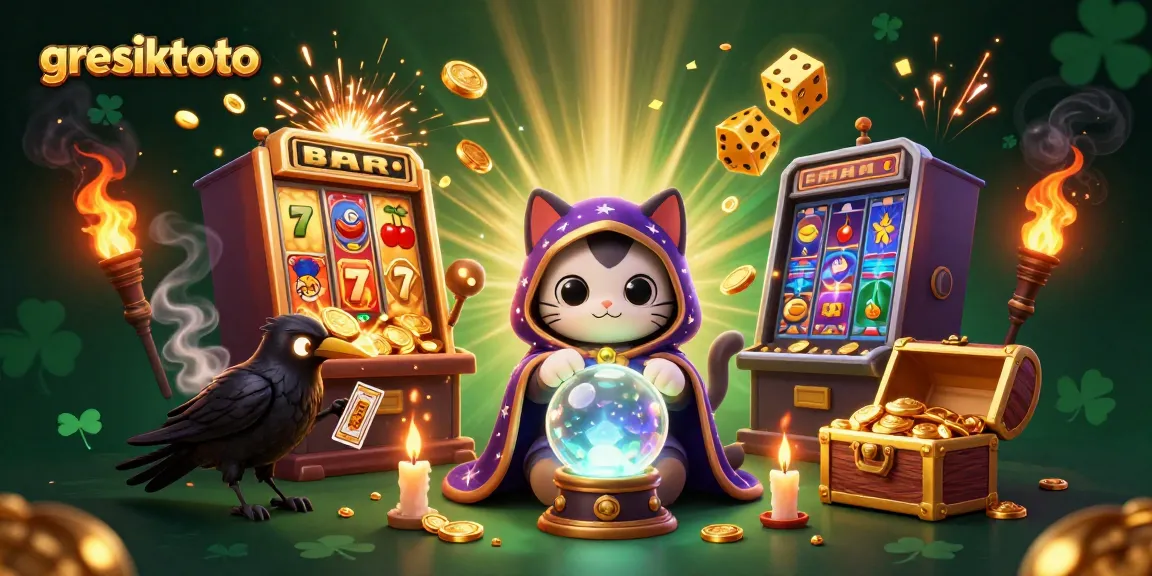 Win big with gresiktoto! Enjoy an immersive gaming experience surrounded by vibrant casino elements.