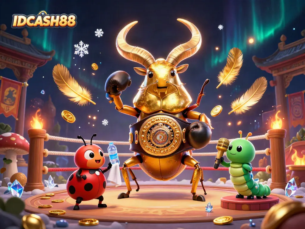 Engage in thrilling gameplay at IDCASH88 with a vibrant 3D illustration featuring an epic showdown.