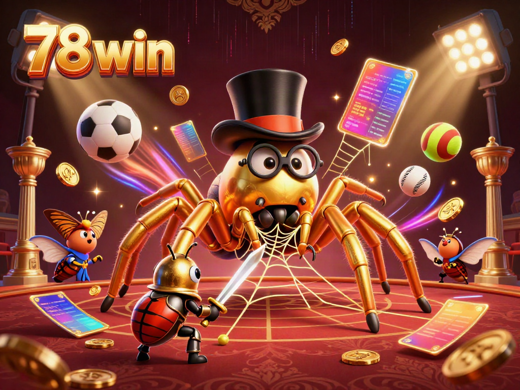 Engage with the thrilling atmosphere of 78 win Casino featuring vibrant characters and rich gambling elements.