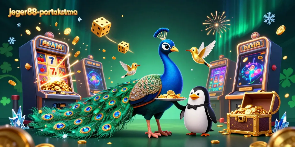 Menangkan jackpot di jeger88-portalutama dengan slot online dan karakter unik dalam ilustrasi penuh warna.