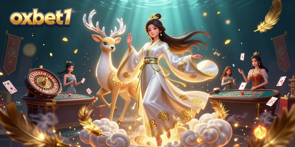 Experience the thrill of live casino action with oxbet1 in this vibrant 3D illustration.