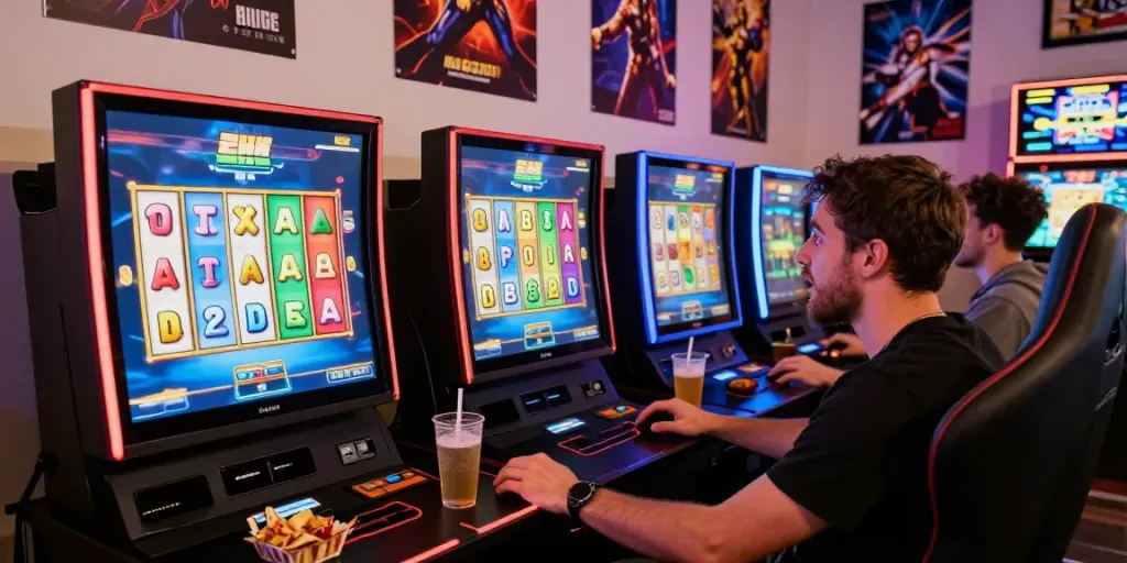 NAGAHOKI303: Pemain terlibat dalam permainan slot online dengan suasana cerah dan penuh energi.