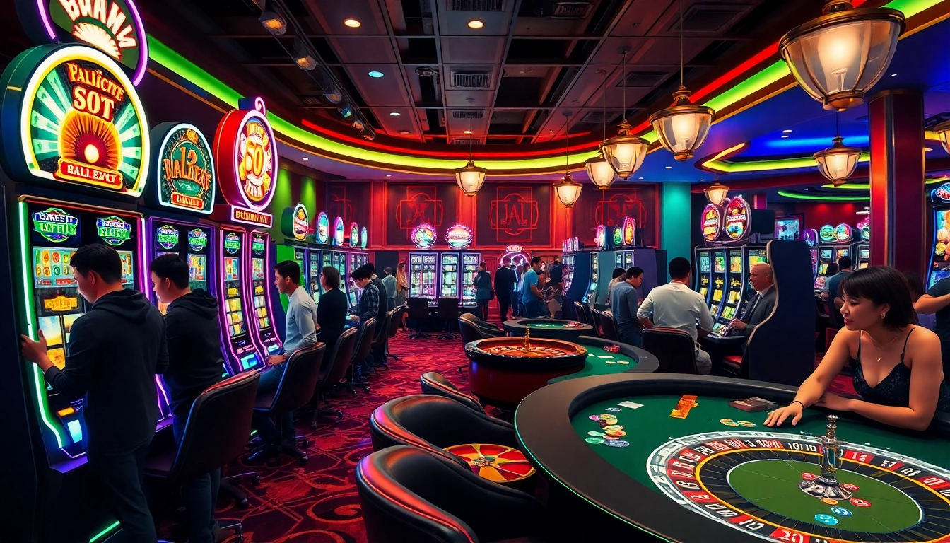 Experience the excitement of slot demo games with vibrant casino visuals showcasing thrilling gameplay.
