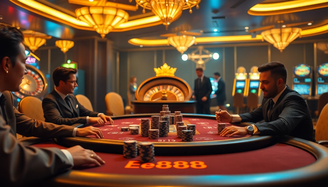 Experience seamless rút tiền ee88 with elegant poker action at a lavish casino.