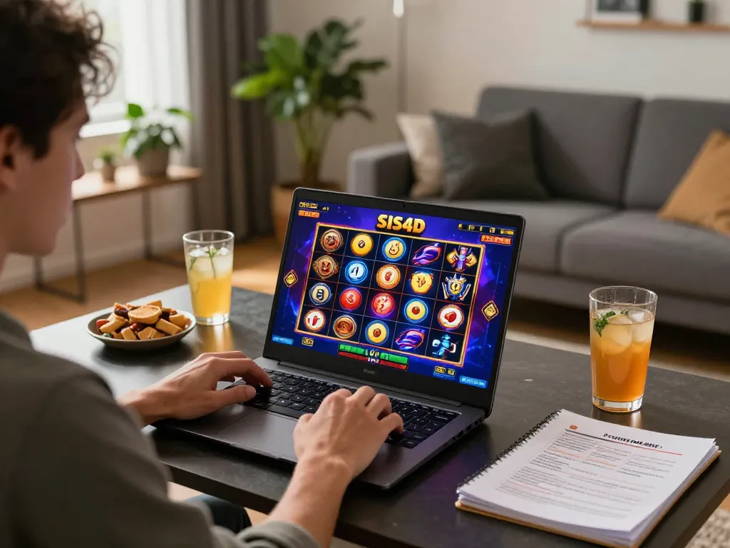 SIS4D player immerses in online slots with engaging visuals and gameplay.