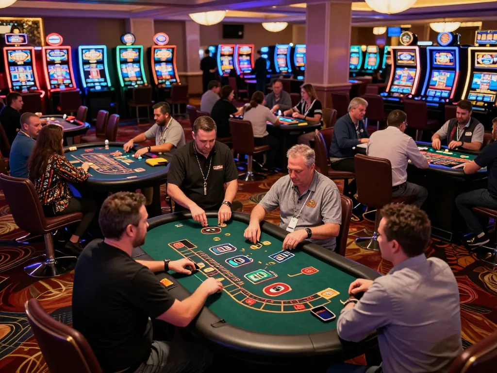 Players enjoying strategic gameplay at LC88 best casino tables with vibrant atmosphere