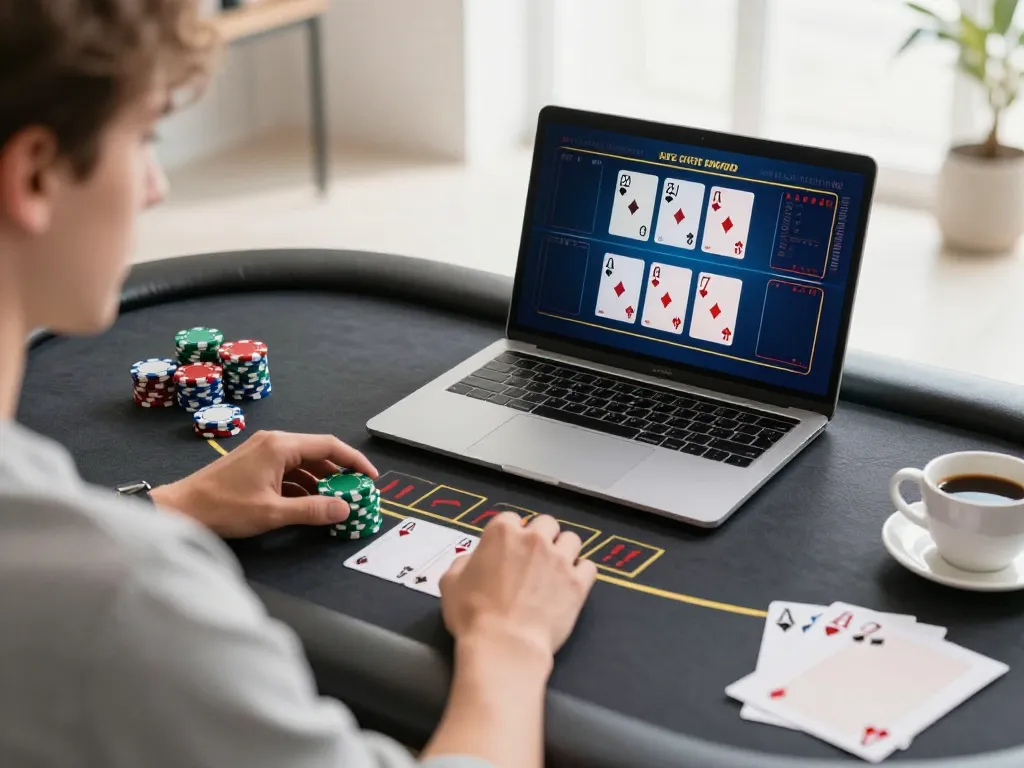 Engaging in live blackjack on UG88, with a user placing bets and enjoying online gaming.