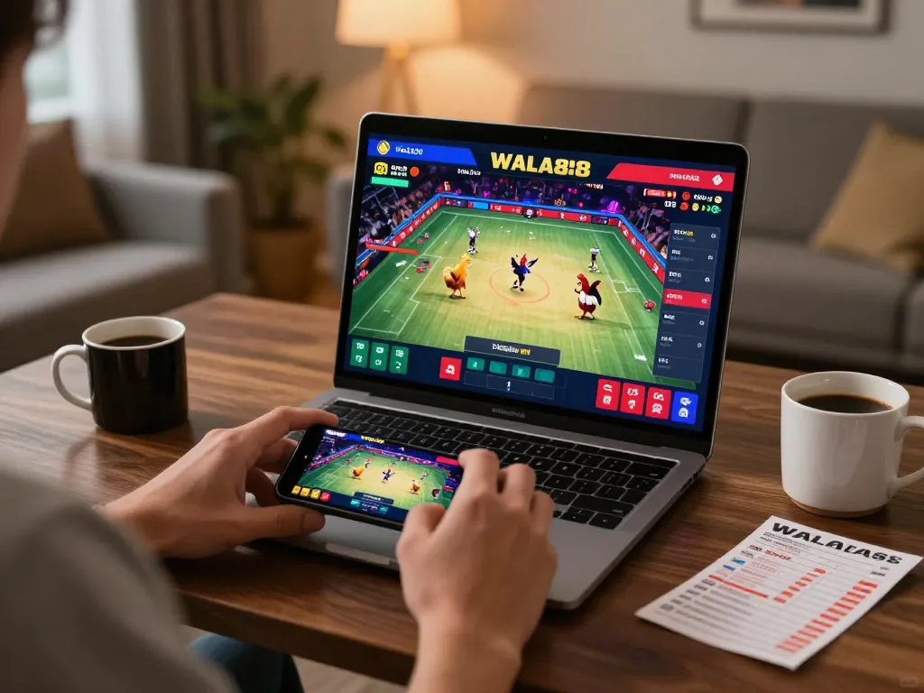 Experience live betting on WALA88 chicken fights with real-time streaming from your smartphone.