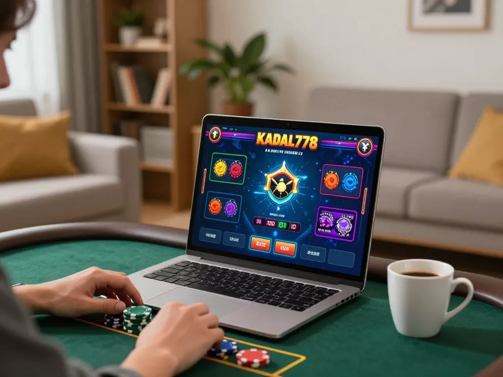 KADAL778 player strategizing bets while enjoying online casino gaming experience at home