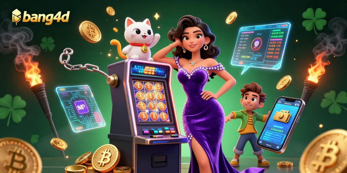 Experience the thrill of bang4d with jackpot winnings and a lucky fortune cat in a vibrant casino scene.