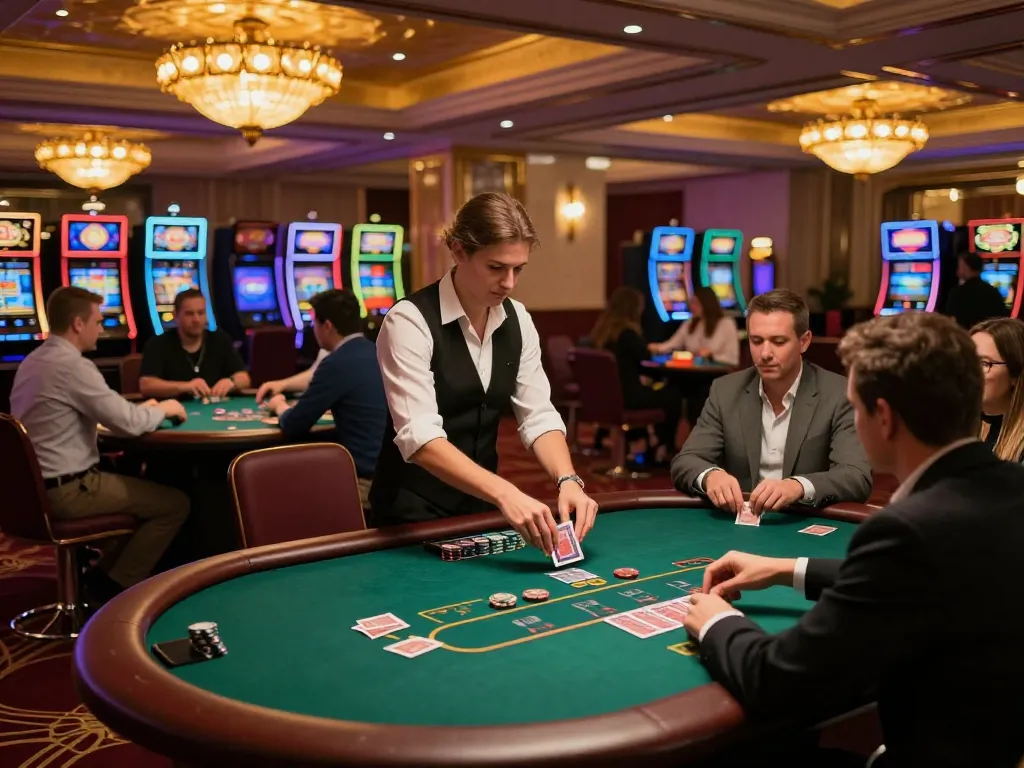 Players engaging in strategic poker gameplay at TT88 casino, vibrant atmosphere