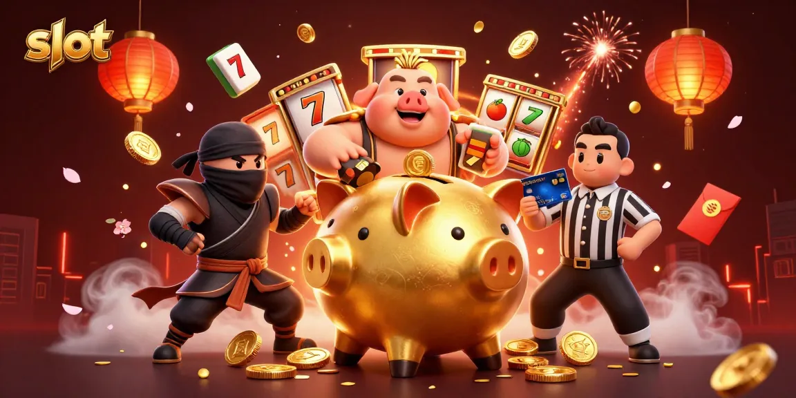 Experience thrilling slot action in a dynamic scene with cartoon characters and vibrant elements.