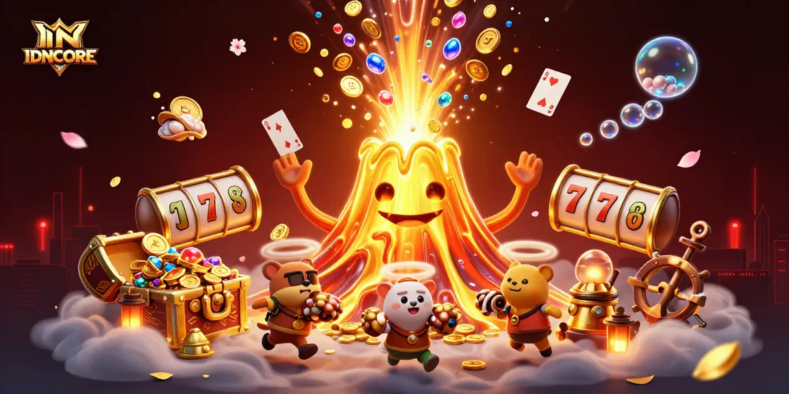 Experience thrilling competition with IDNSCORE in a vibrant 3D casino scene.