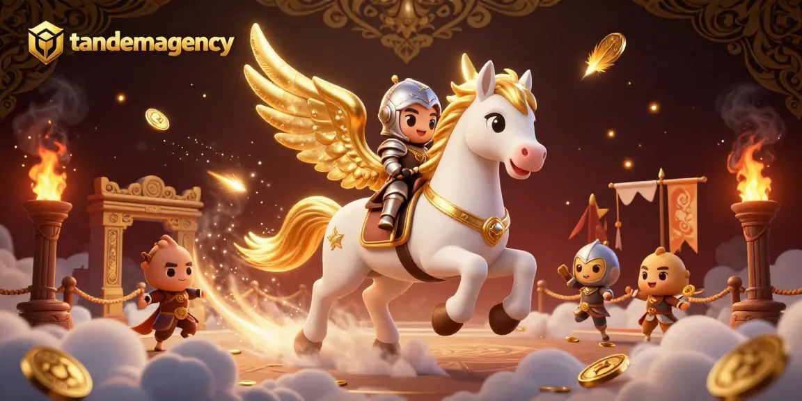 Engage in dynamic gaming adventures with tandemagency at this vibrant 3D casino scene.