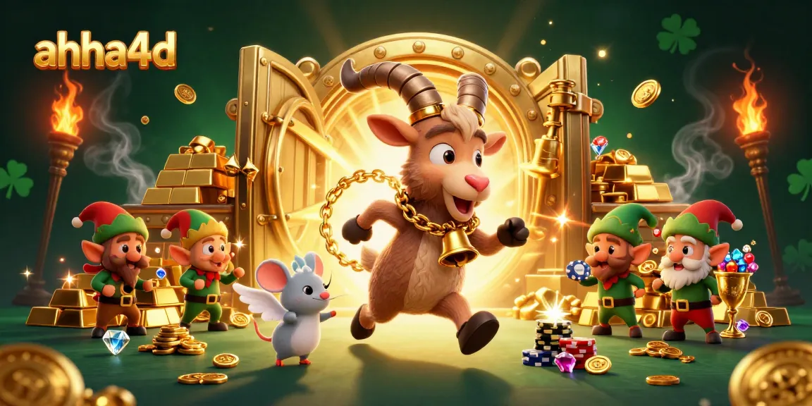 Engage with ahha4d's lively casino scene with Krampus, an angel mouse, and gremlins stealing chips.